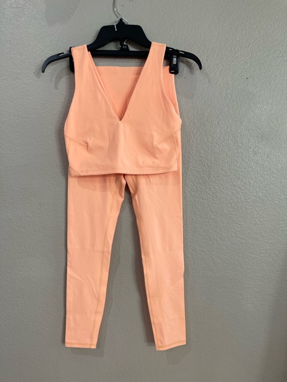 Free People FP movement workout legging set and top and legging bright orange